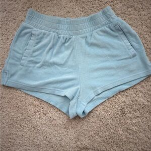 OFFLINE by Aerie Light Blue Terry Cloth Shorts | Size Small